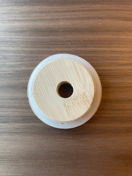 Straw & Bamboo Lid for 20 oz can glasses