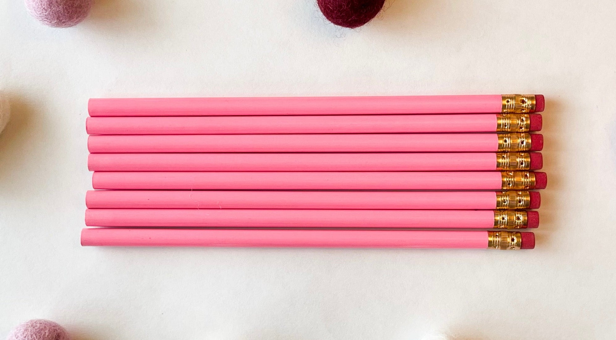 Pink Laser Engraved Pencils