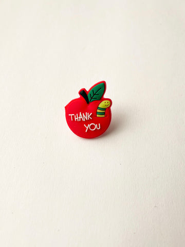 Thank You Apple Straw/Pencil Charm