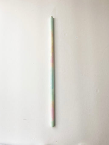 Pastel Tie Dye Print Straw